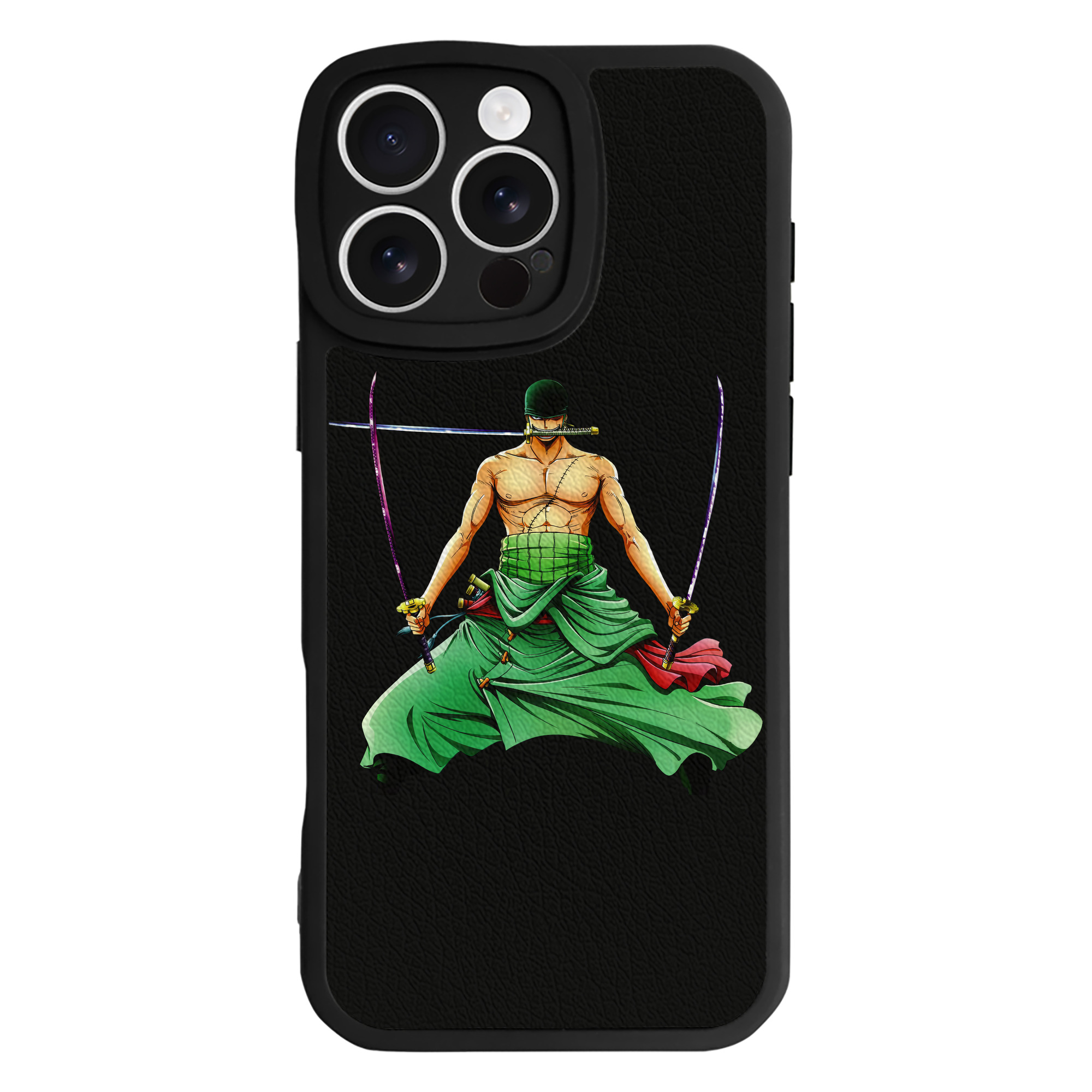 （画像用） ワンピース ロロノア・ゾロ ONE PIECE Roronoa Zoro 【iPhone 16シリーズ対応】シリコンスマホケース（レザー調） 材質：シリコン